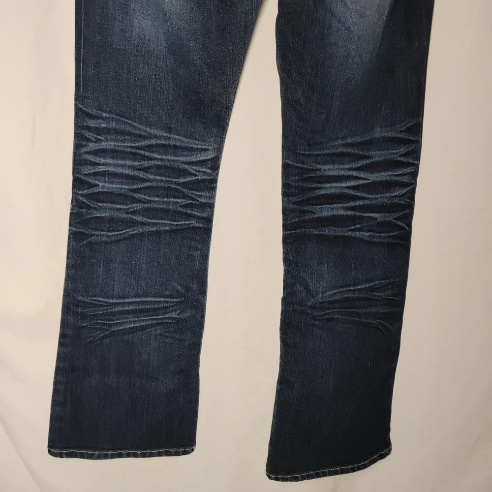 Wishful‎ Park Womens Juniors 9 (28x31) Bella Boot Cut Whiskared Blue Jeans